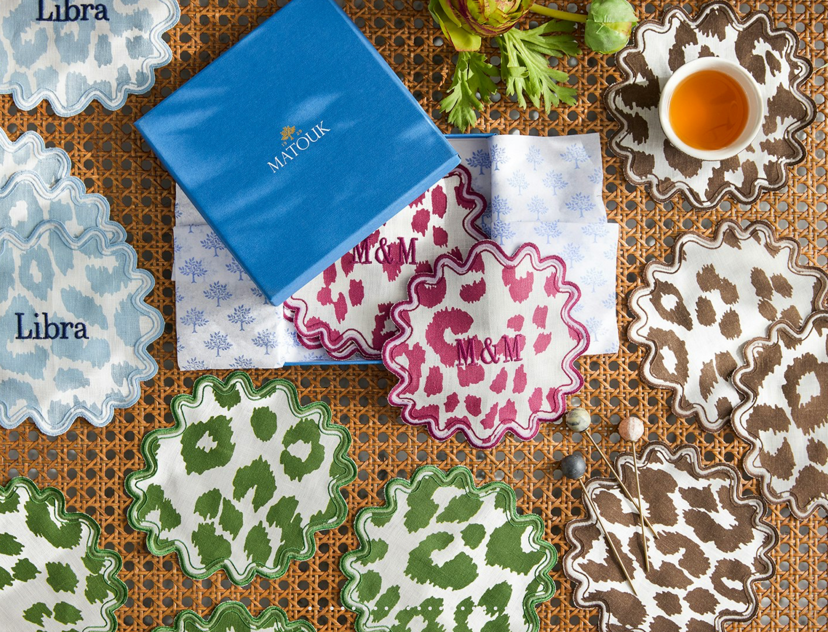 Iconic Leopard Cocktail Napkin, S/4