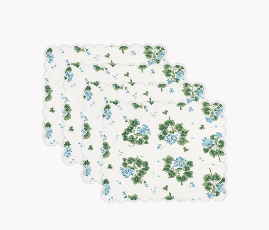 Geranium Linen Placemat, S/4