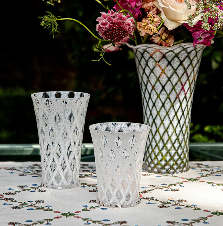 Trellis Large White Tumbler