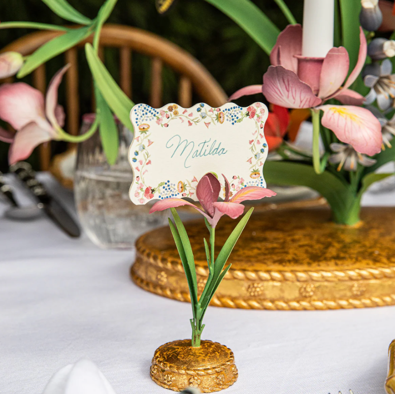 Meadow Walk Iris Place Card Holder
