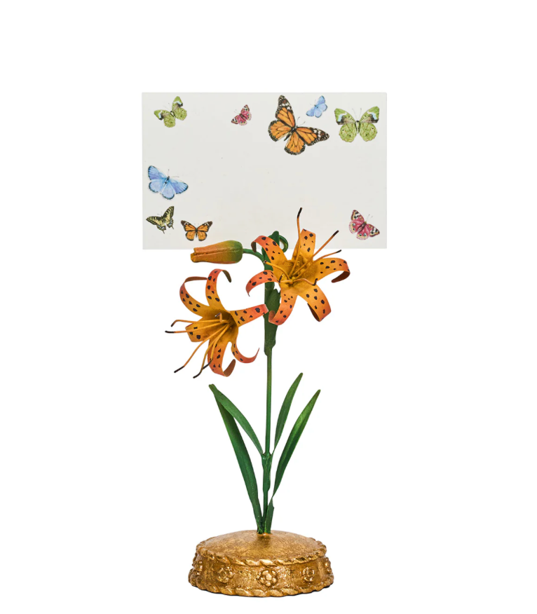Meadow Walk Tiger Lily Place Card Holder