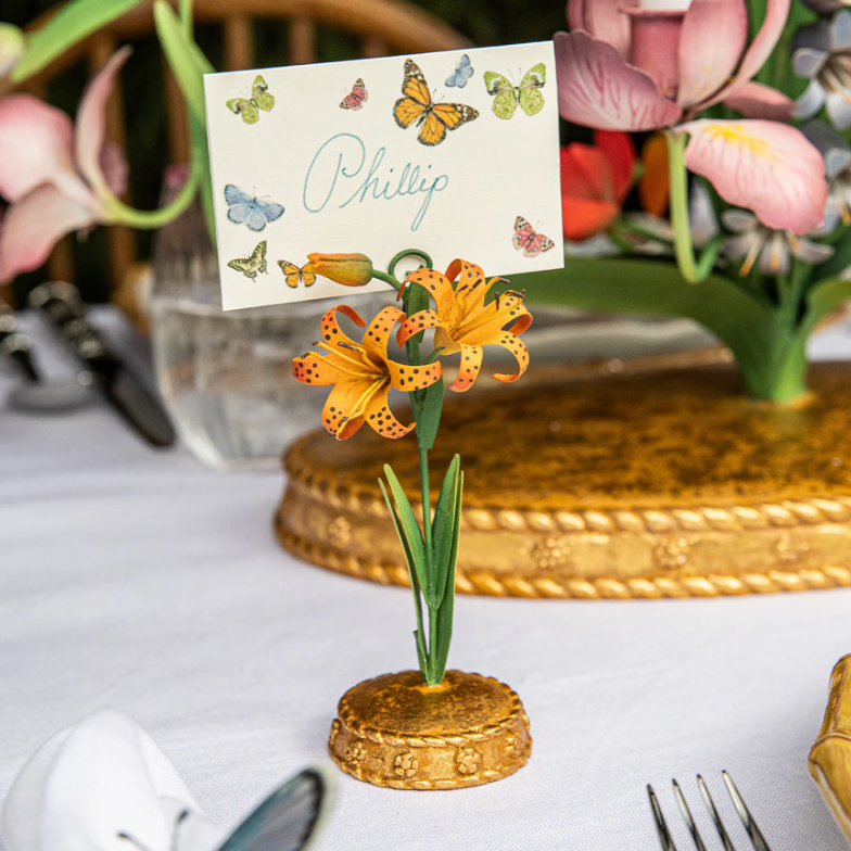 Meadow Walk Tiger Lily Place Card Holder