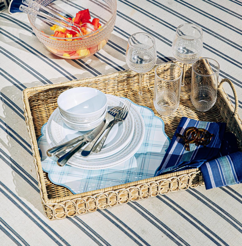 Provence Rattan Rectangular Tray