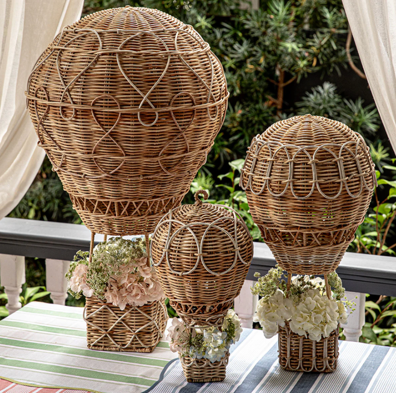 Provence Rattan 14" Hot Air Balloon