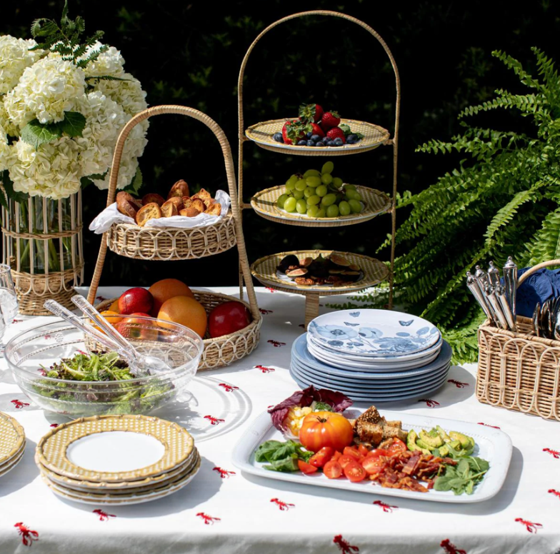 Provence Rattan Two Tiered Server