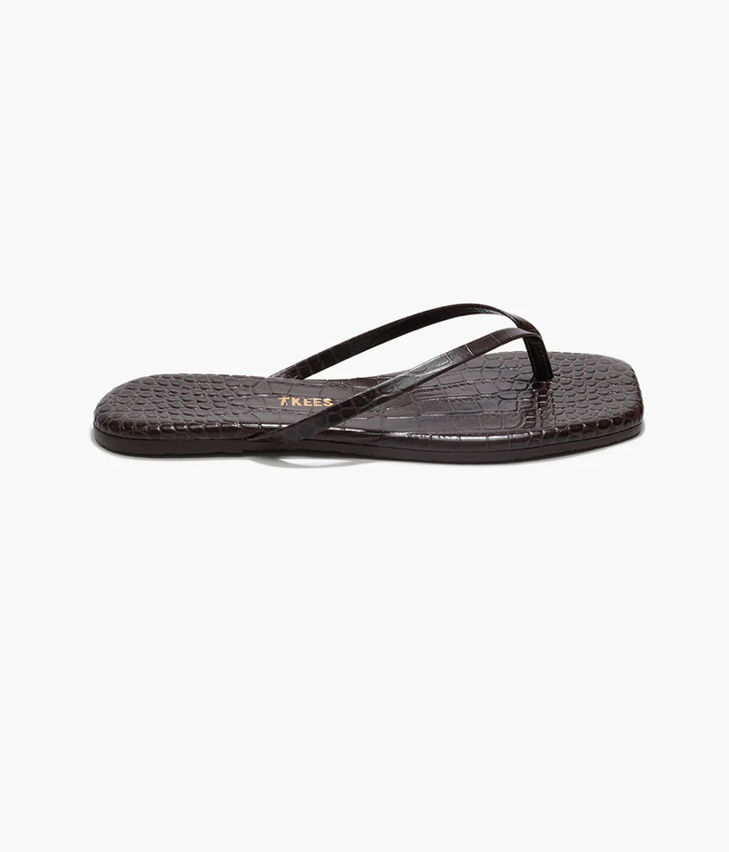 Square Toe Lily Carob Croc