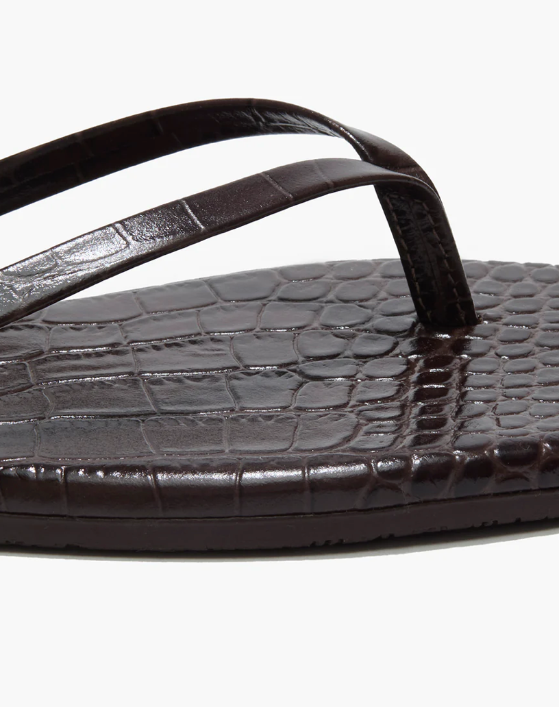 Square Toe Lily Carob Croc