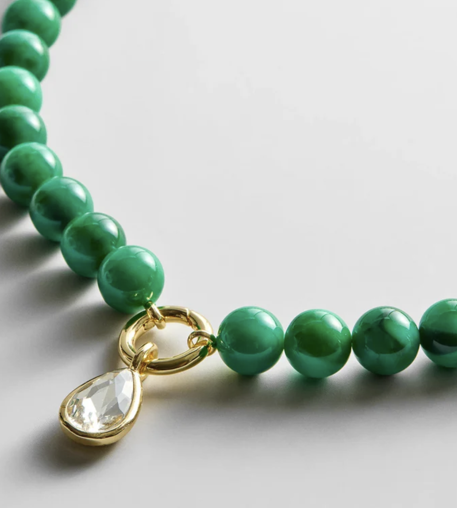Janette Beaded Necklace Malachite