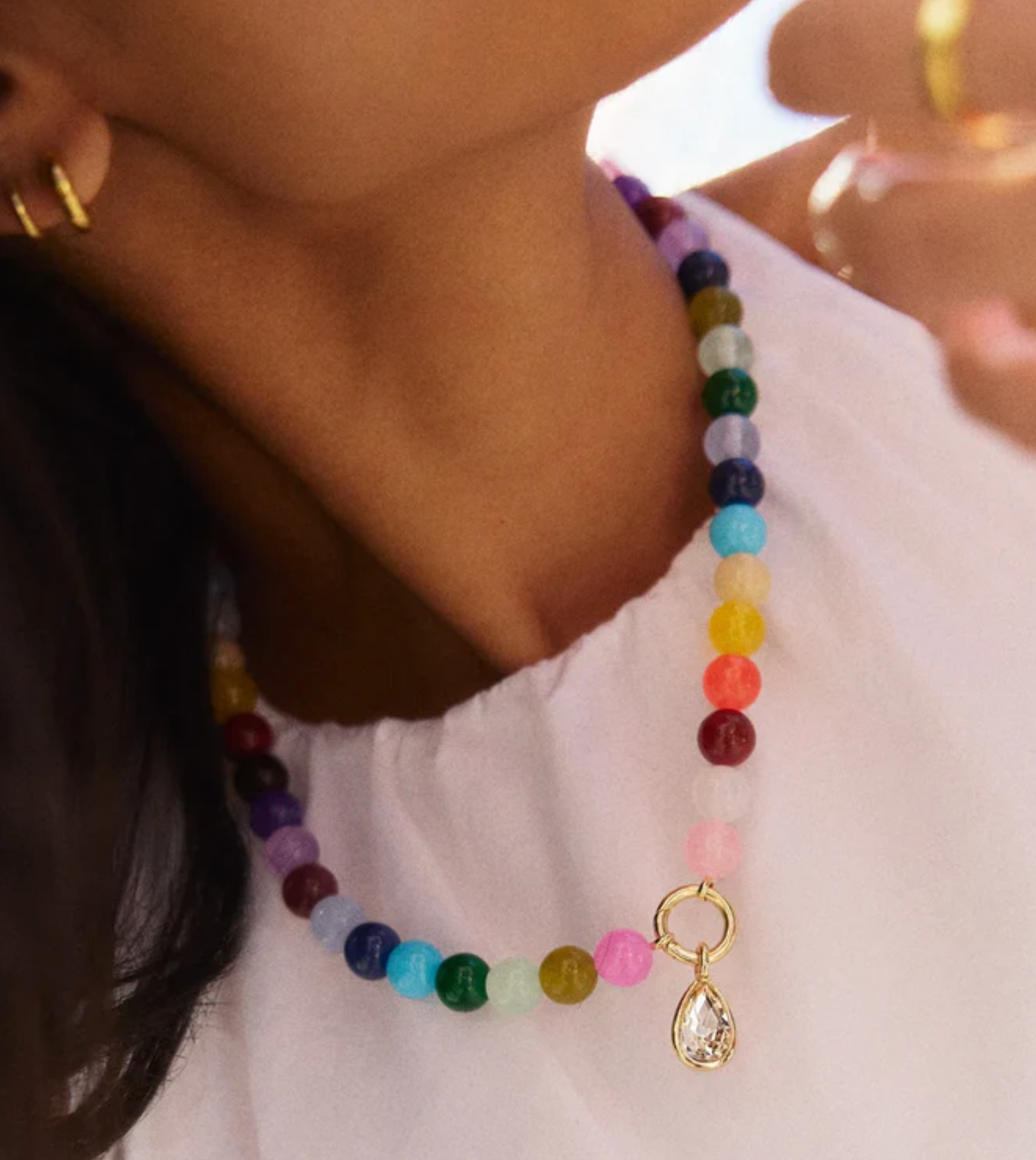 Janette Beaded Necklace Multicolor