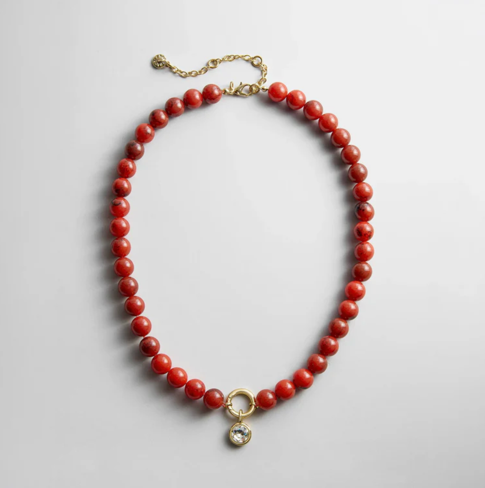 Janette Beaded Necklace Carnelian
