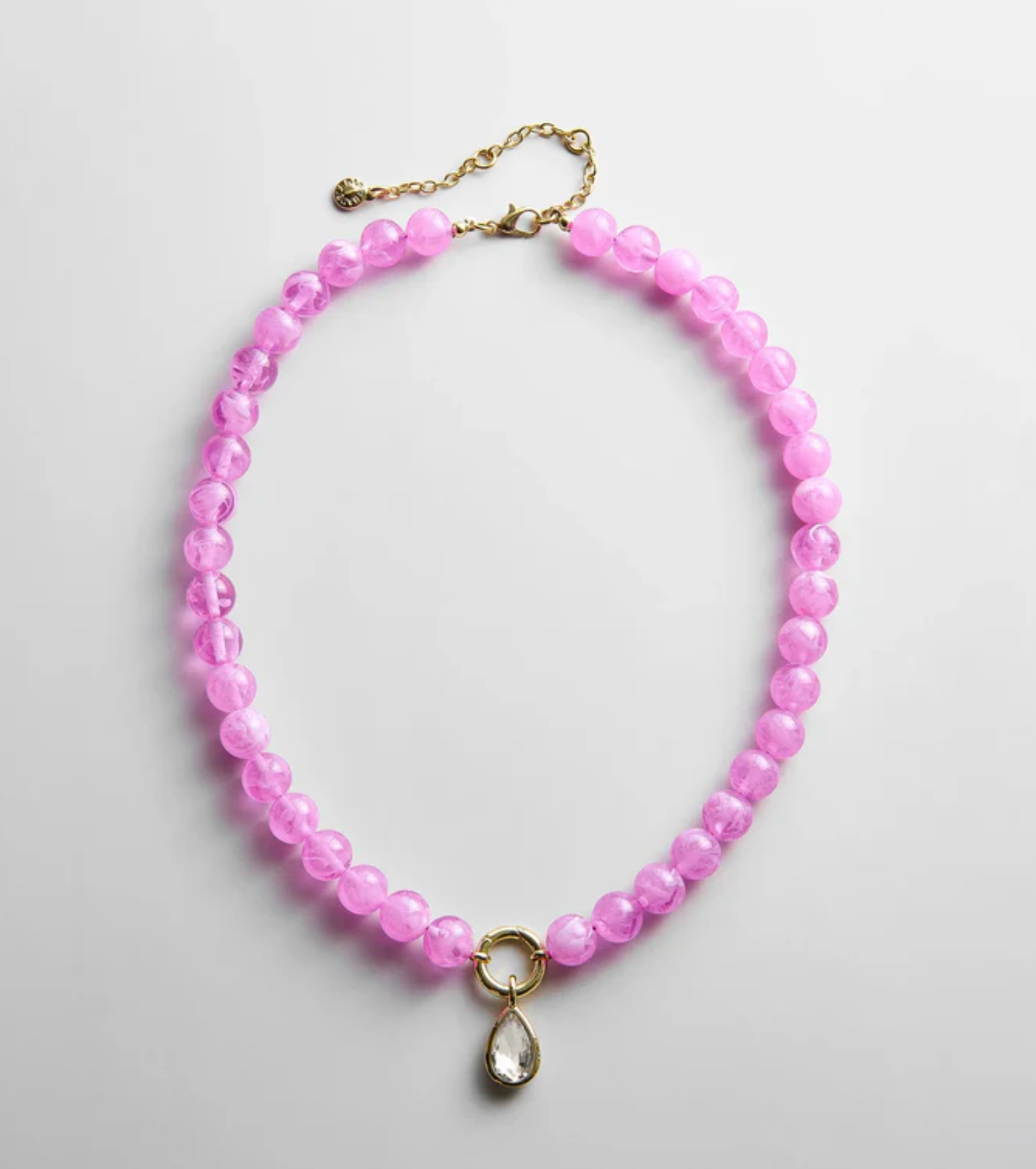 Janette Beaded Necklace Fuchsia