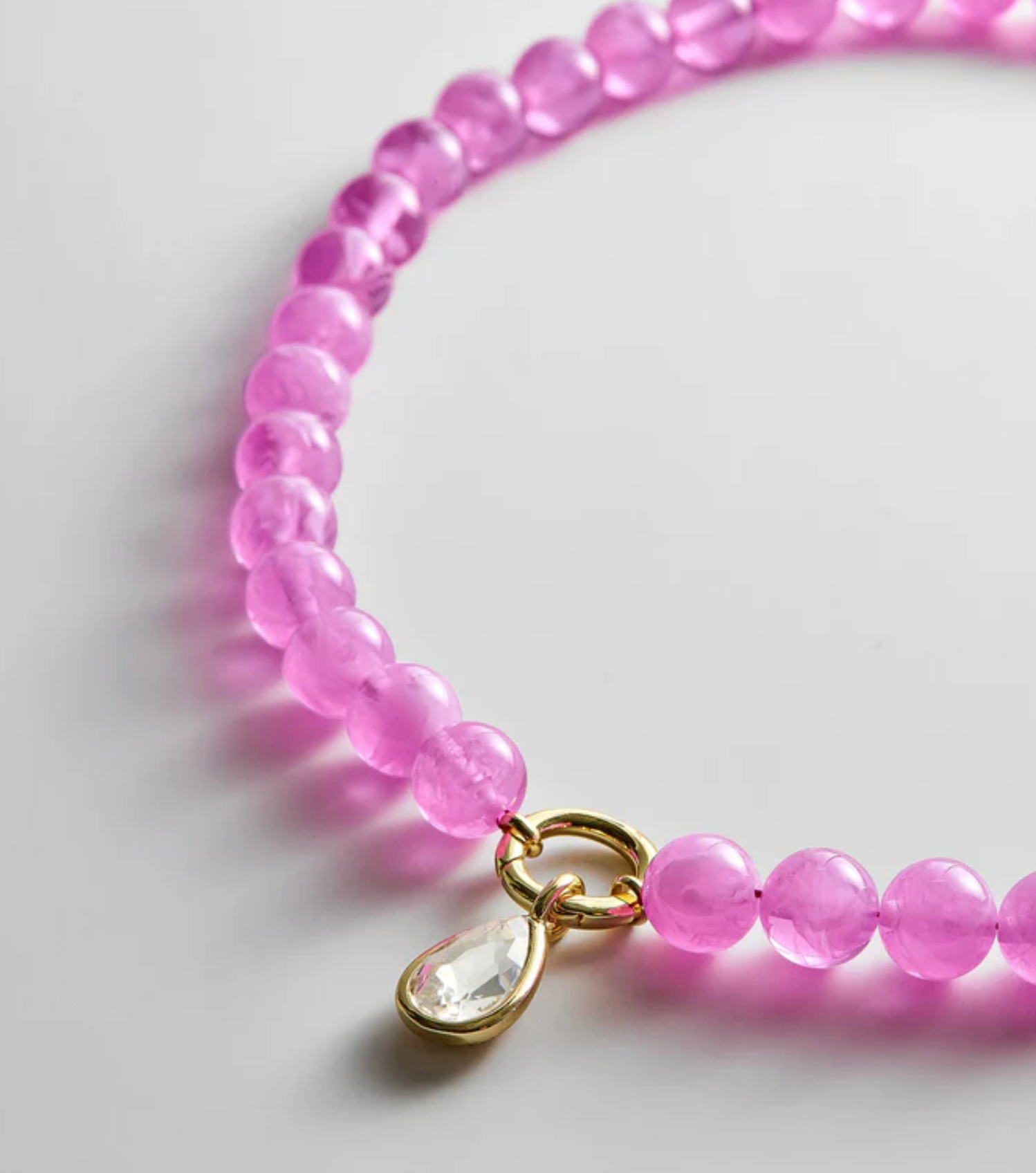 Janette Beaded Necklace Fuchsia