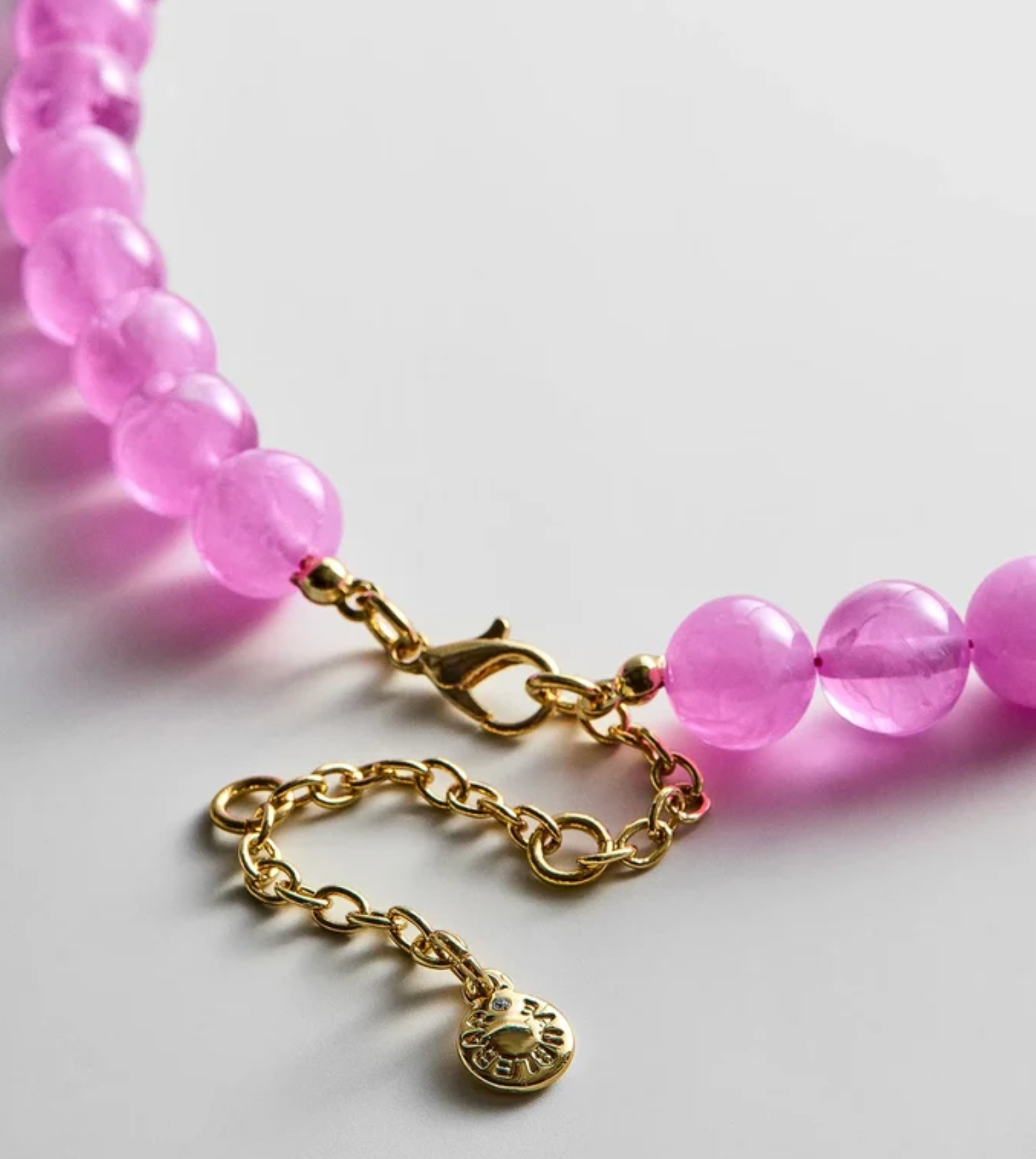 Janette Beaded Necklace Fuchsia
