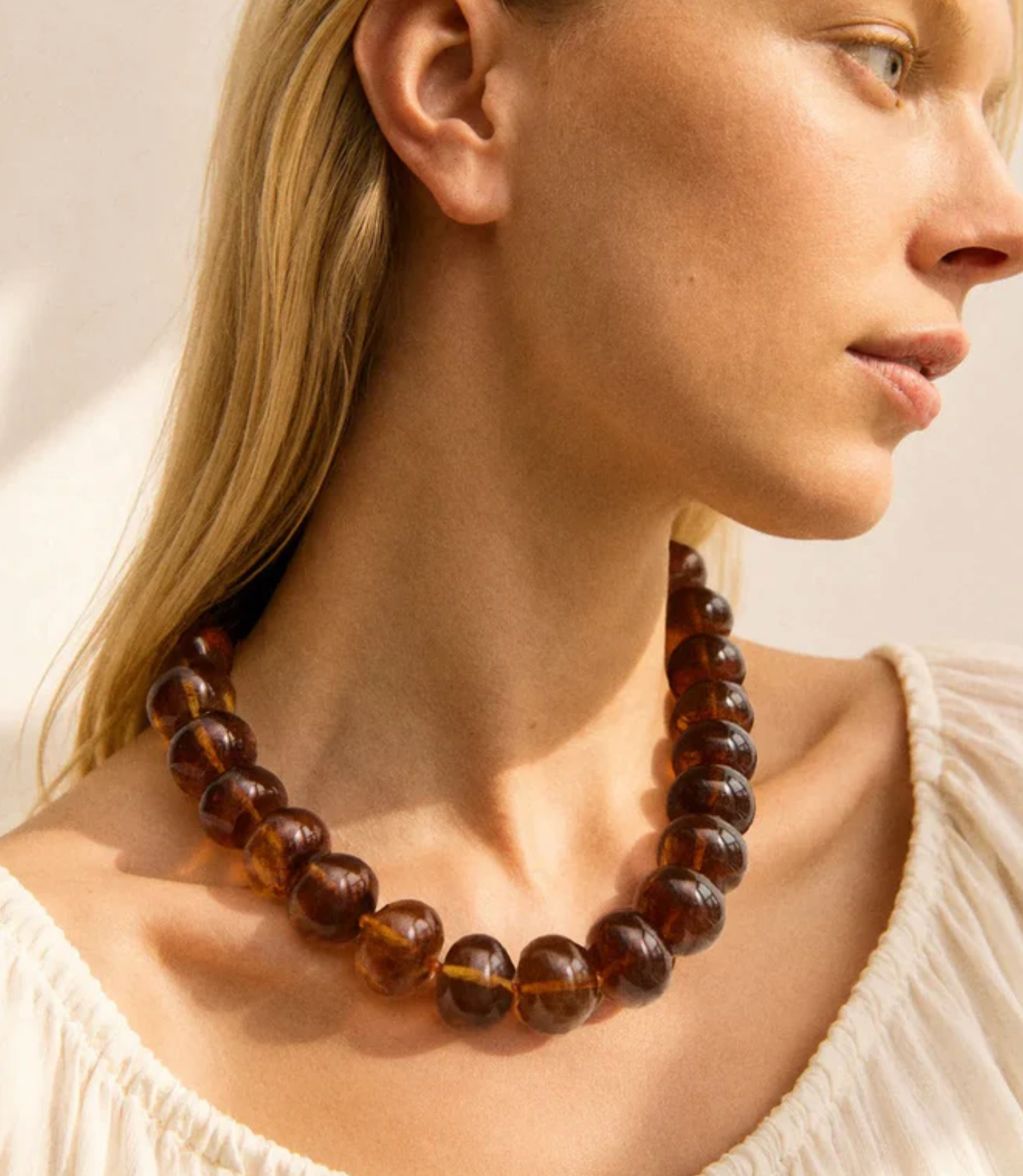 Joan Semi-Precious Necklace Smokey Quartz