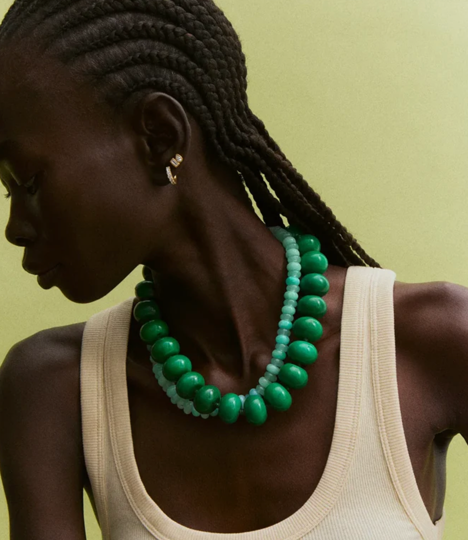 Joan Semi-Precious Necklace Malachite
