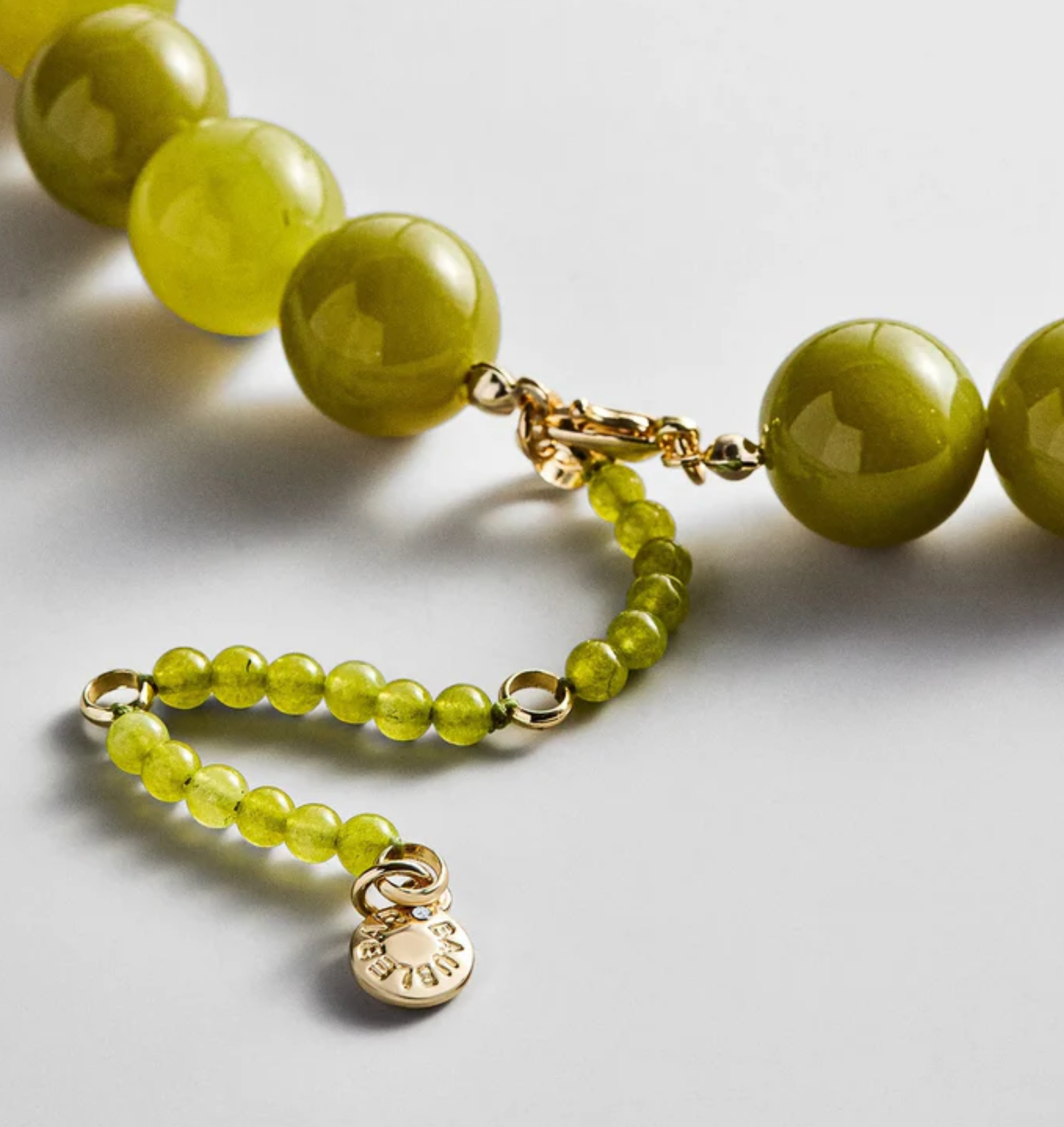 Mini Jane Beaded Necklace Olive