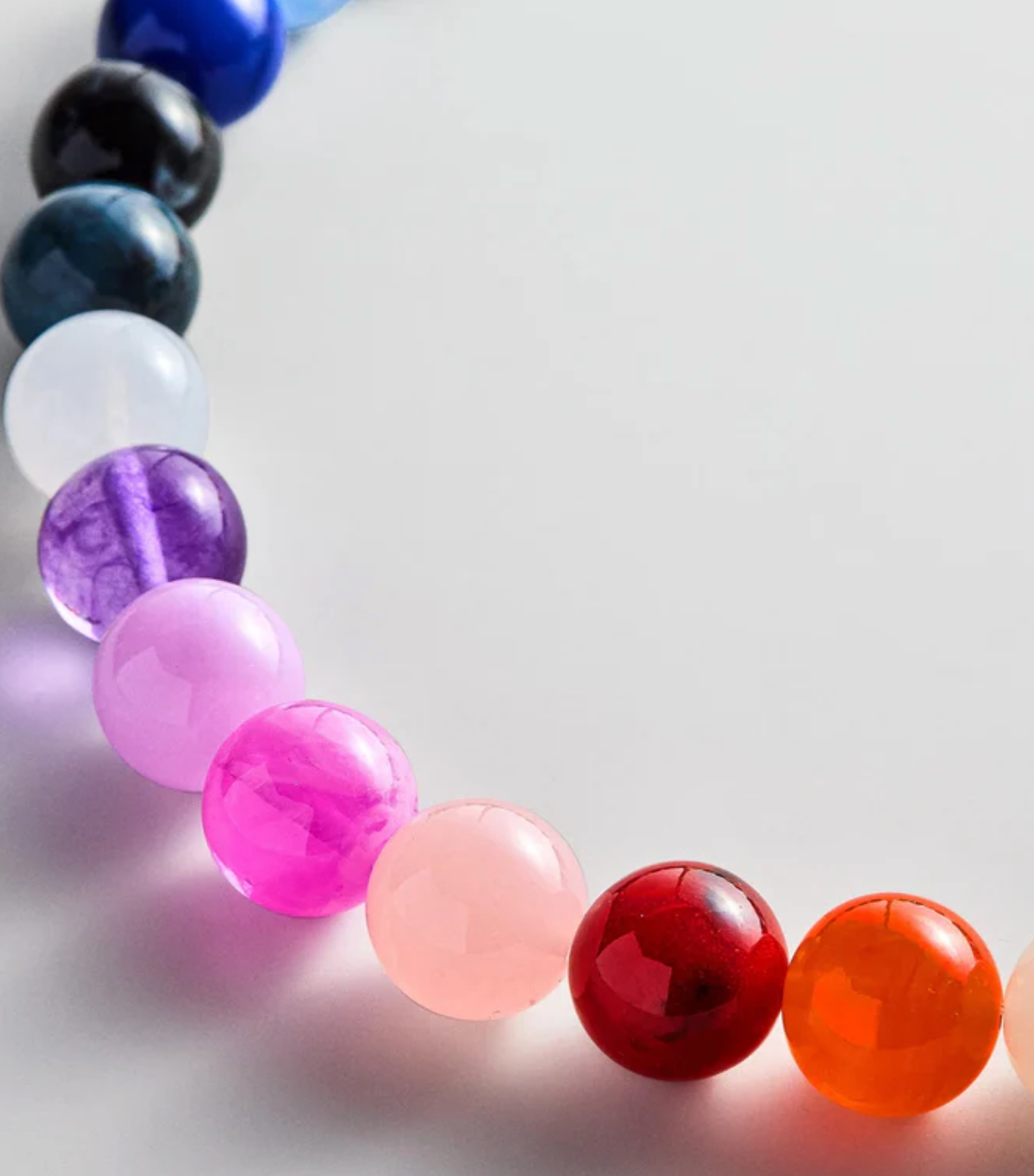 Mini Jane Beaded Necklace Rainbow
