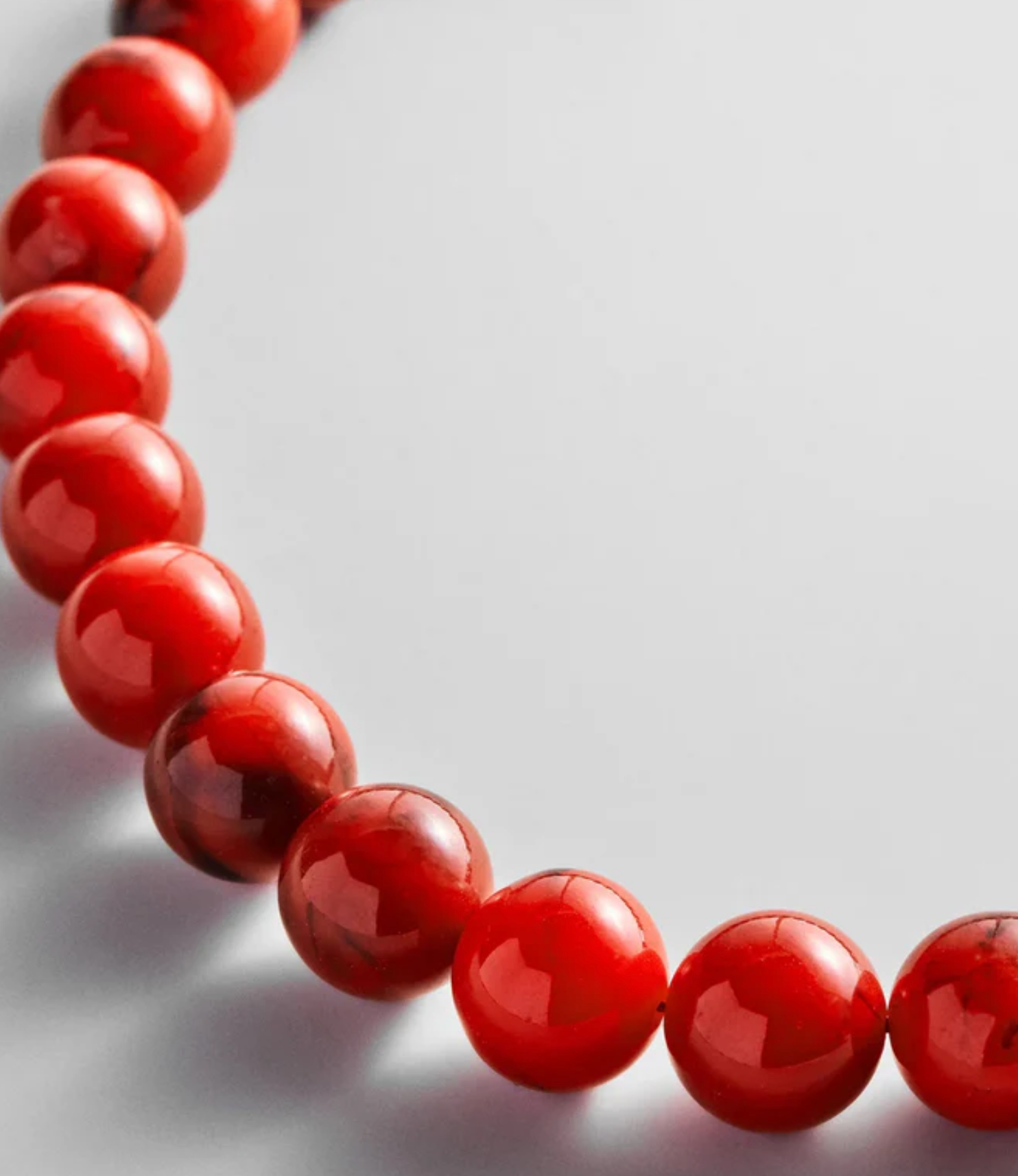 Mini Jane Beaded Necklace Red
