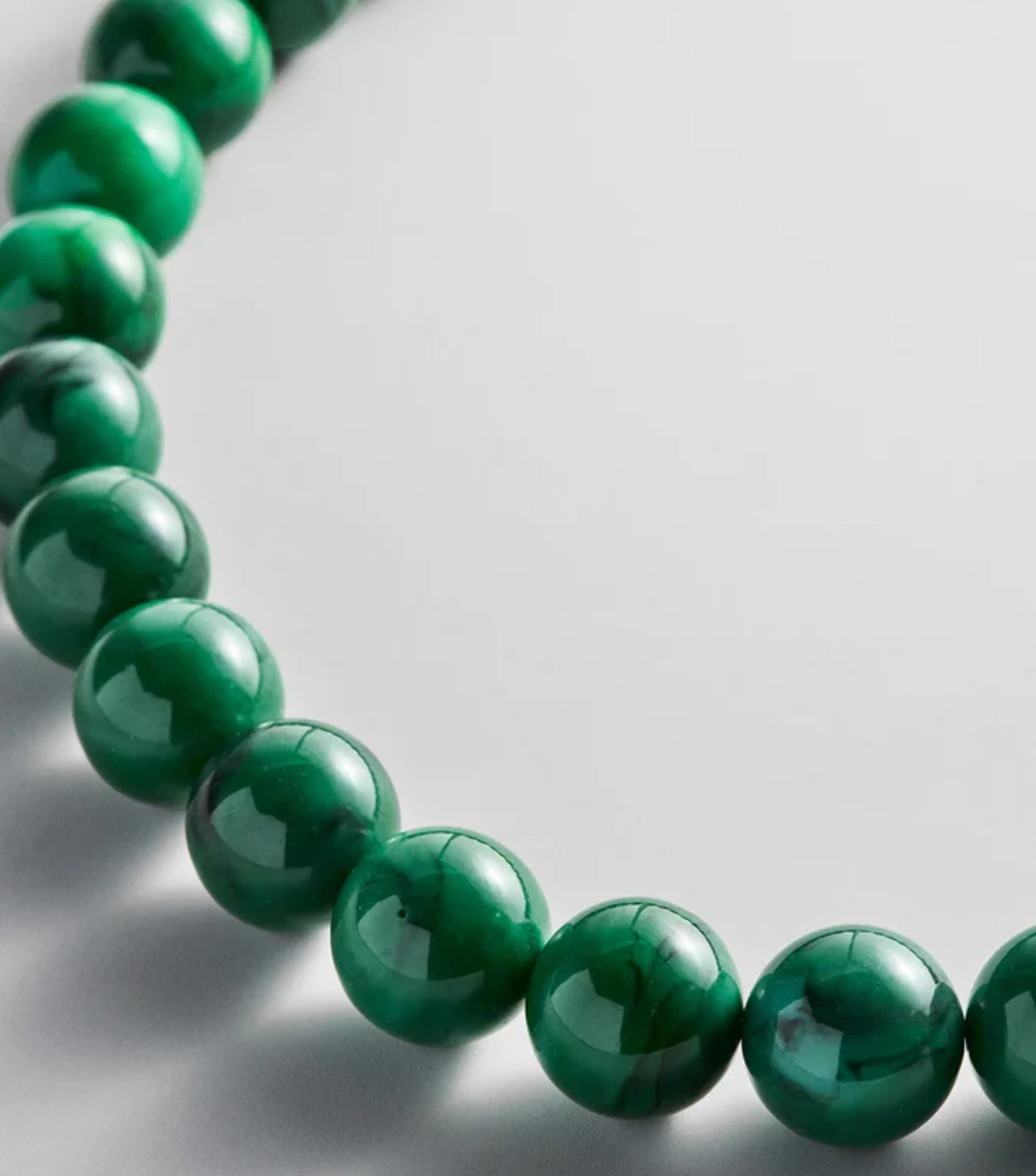 Mini Jane Beaded Necklace Malachite