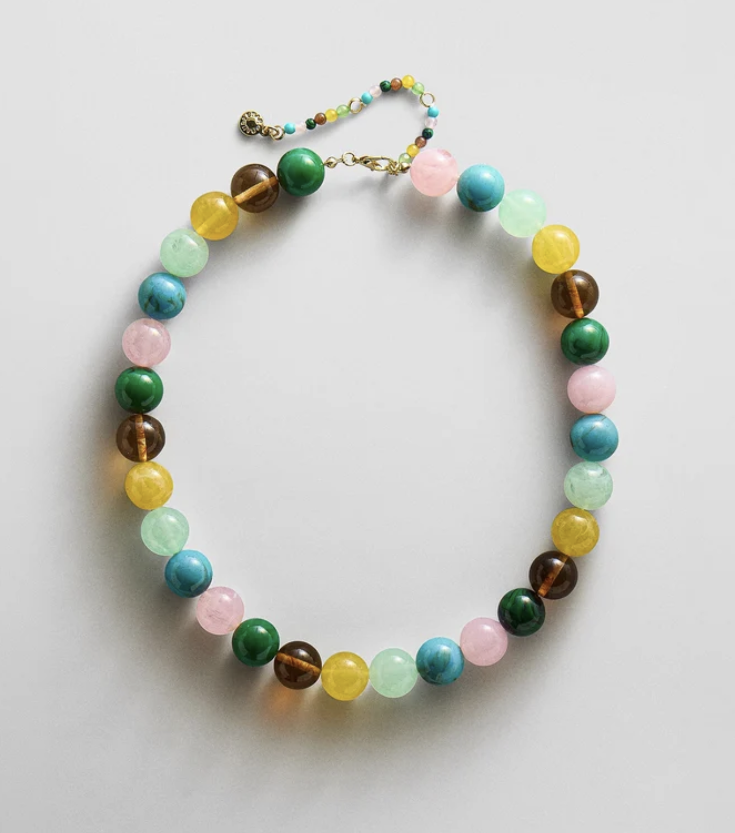 Mini Jane Beaded Necklace Natural Multi
