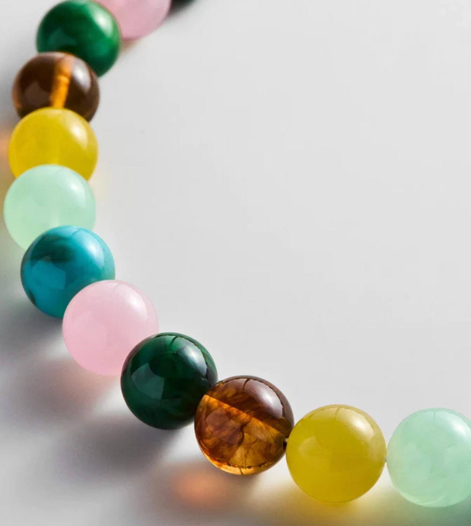 Mini Jane Beaded Necklace Natural Multi