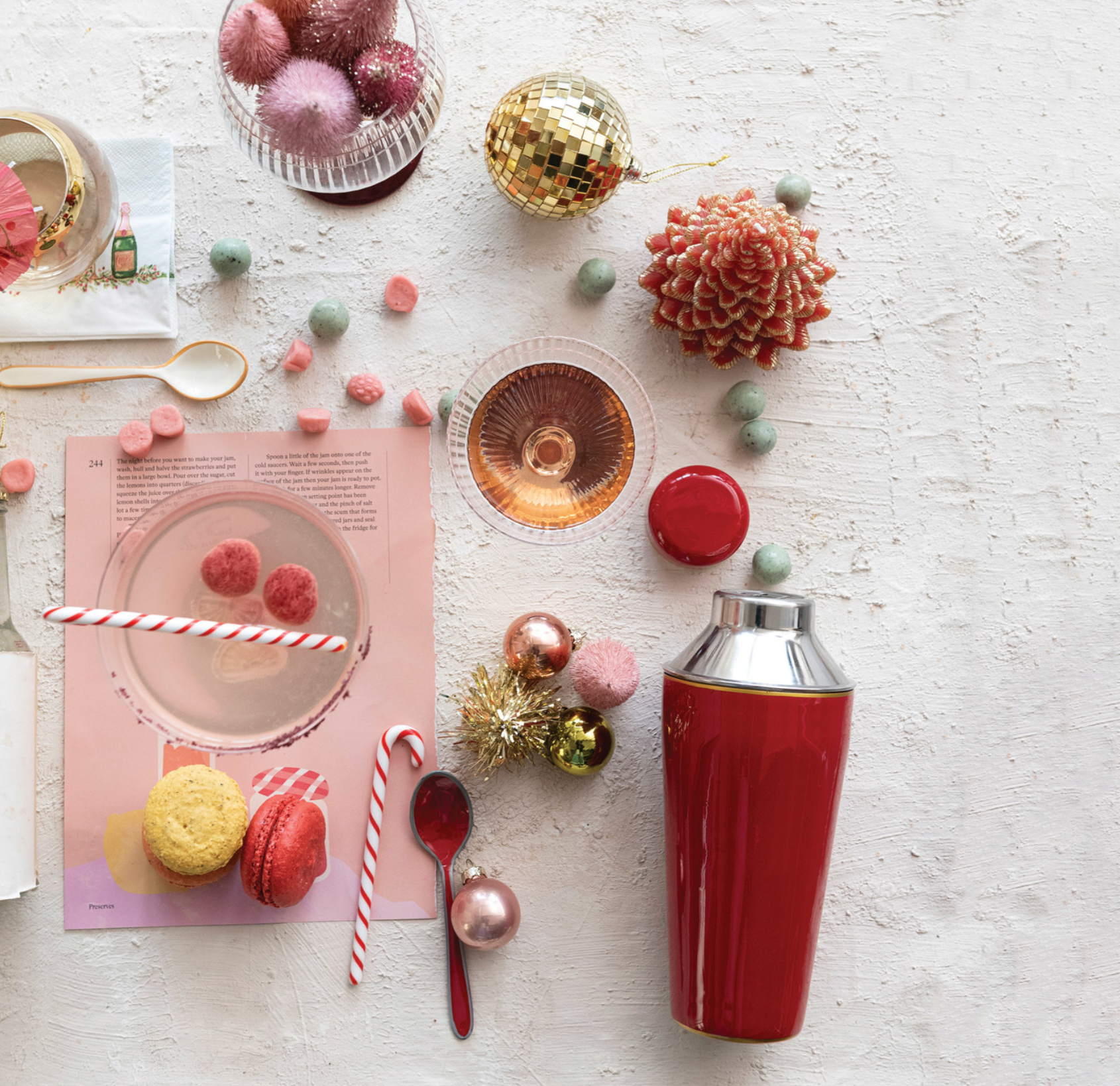 Glass Candy Cane Drink Stirrer
