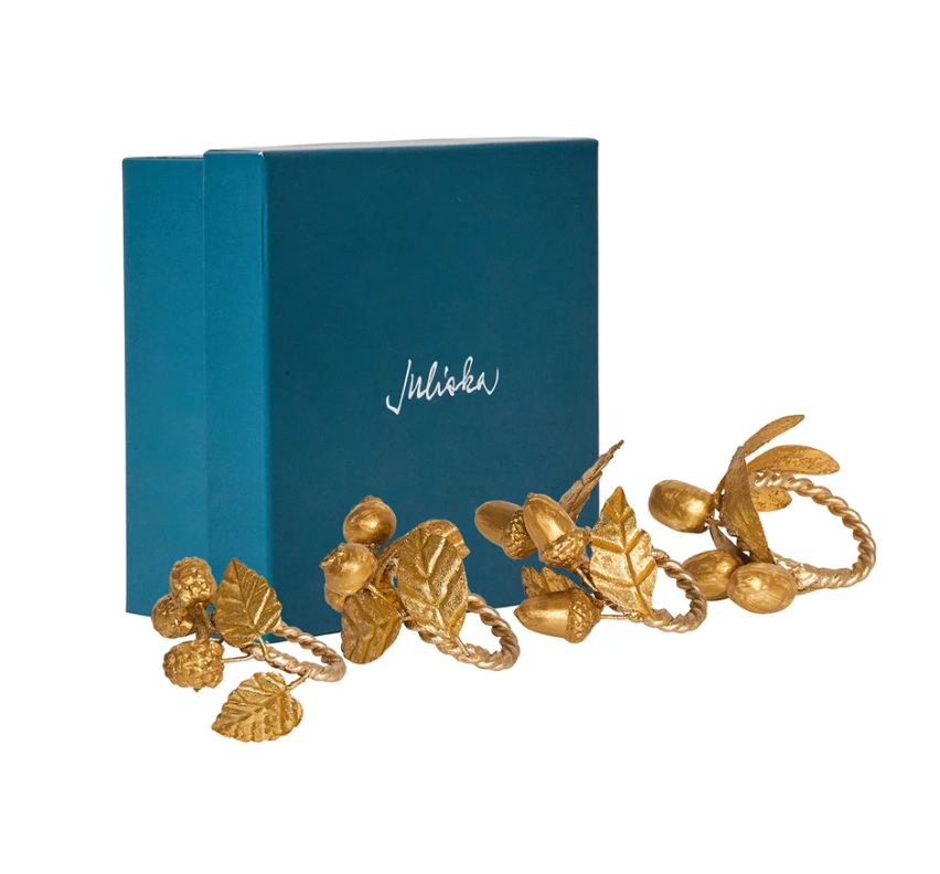 Forest Walk Leak Napkin Rings S/4