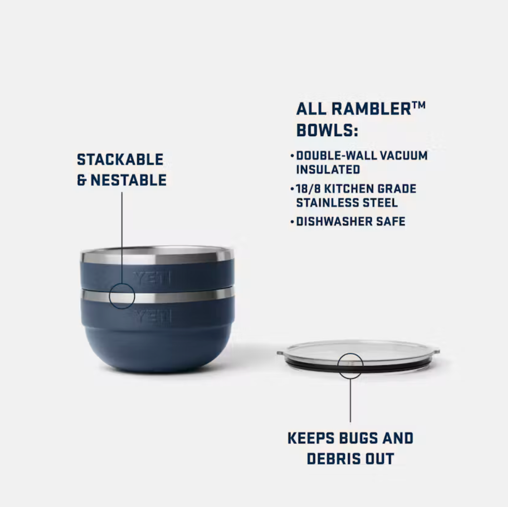 Rambler Insulated Bowl Set White