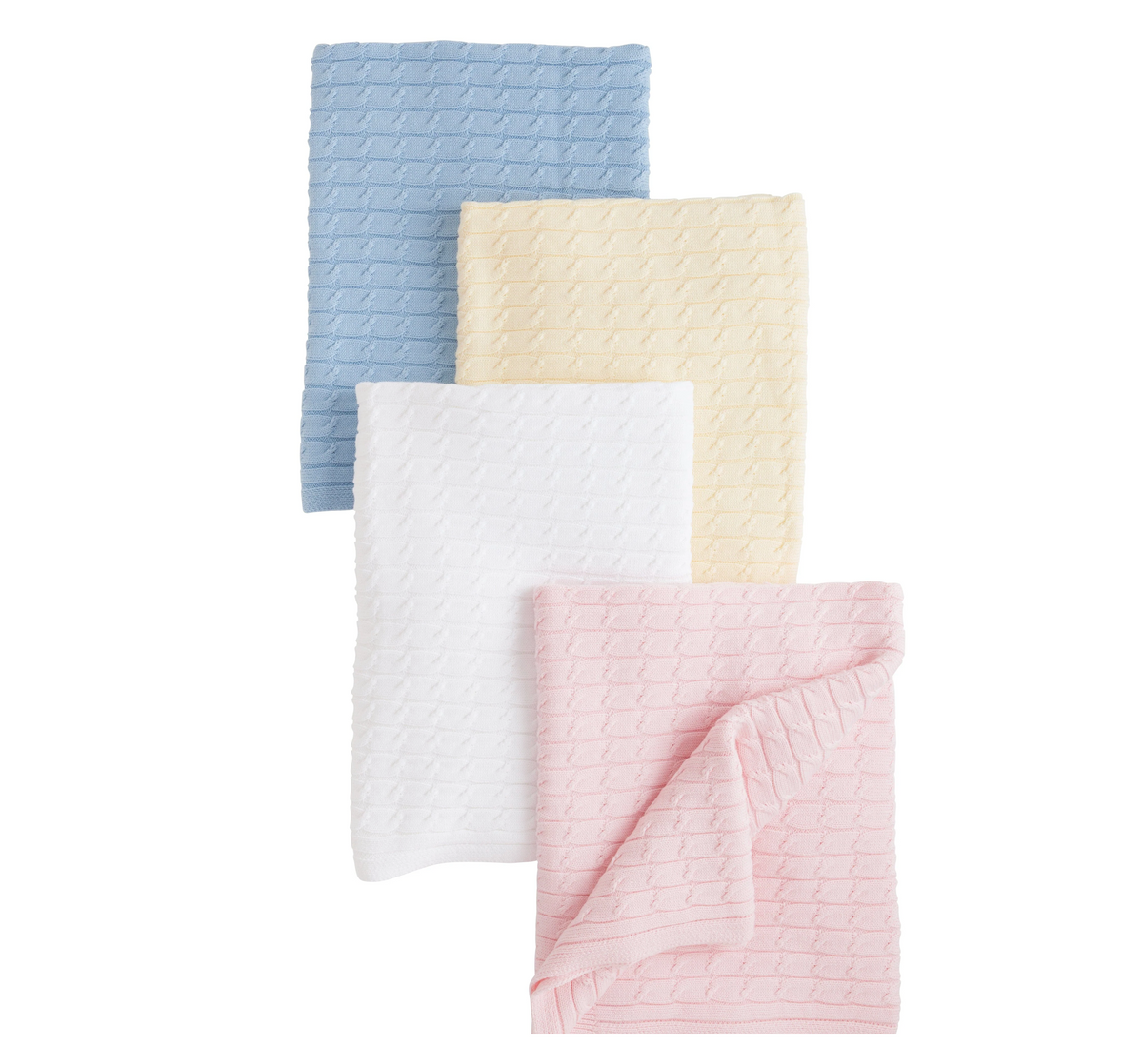 Cable Knit Light Pink Blanket