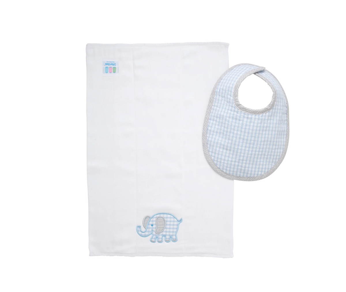 Elephant Bib & Burp Boxed Set