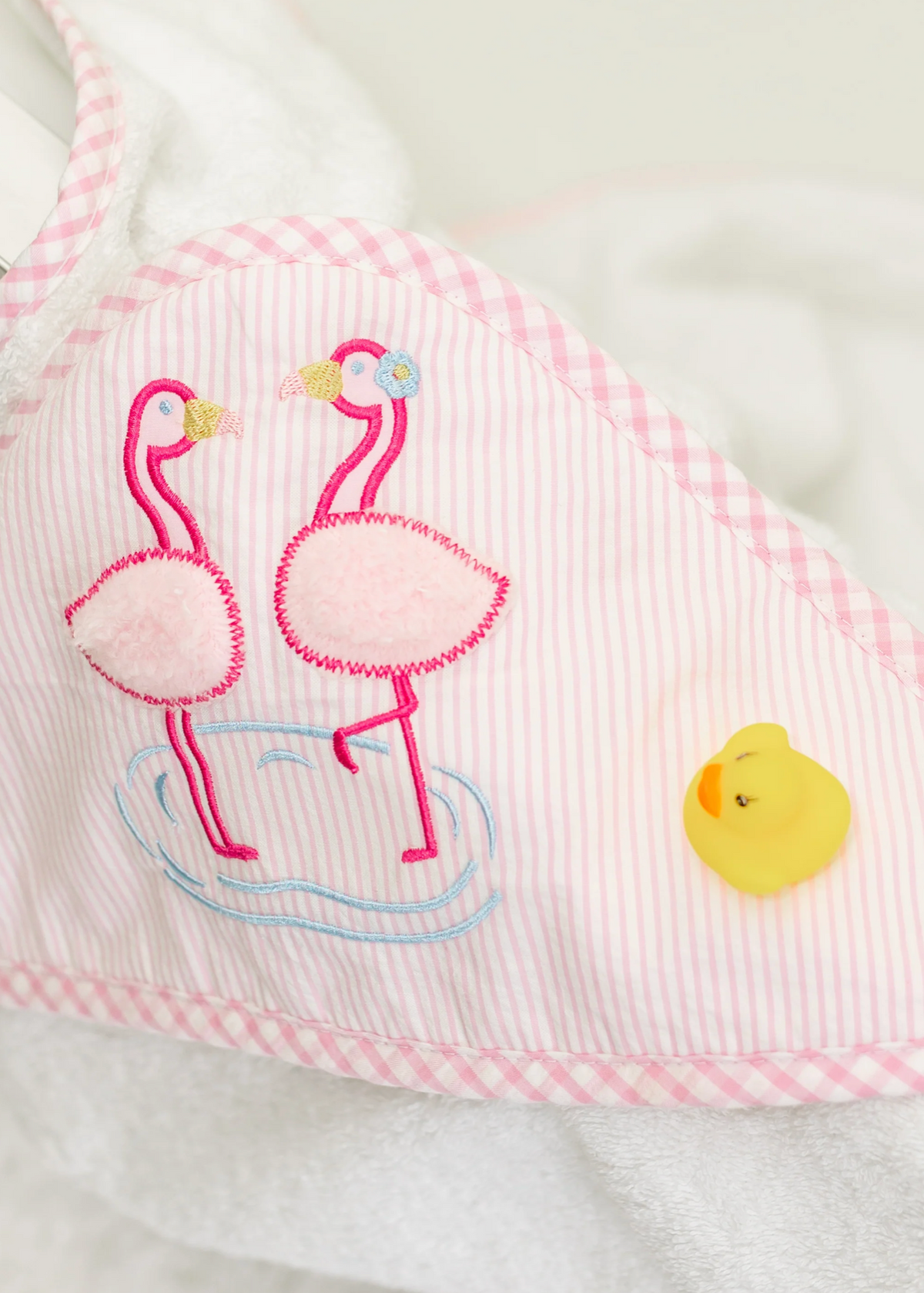 Flamingo Hooded Towel & Washcloth Set