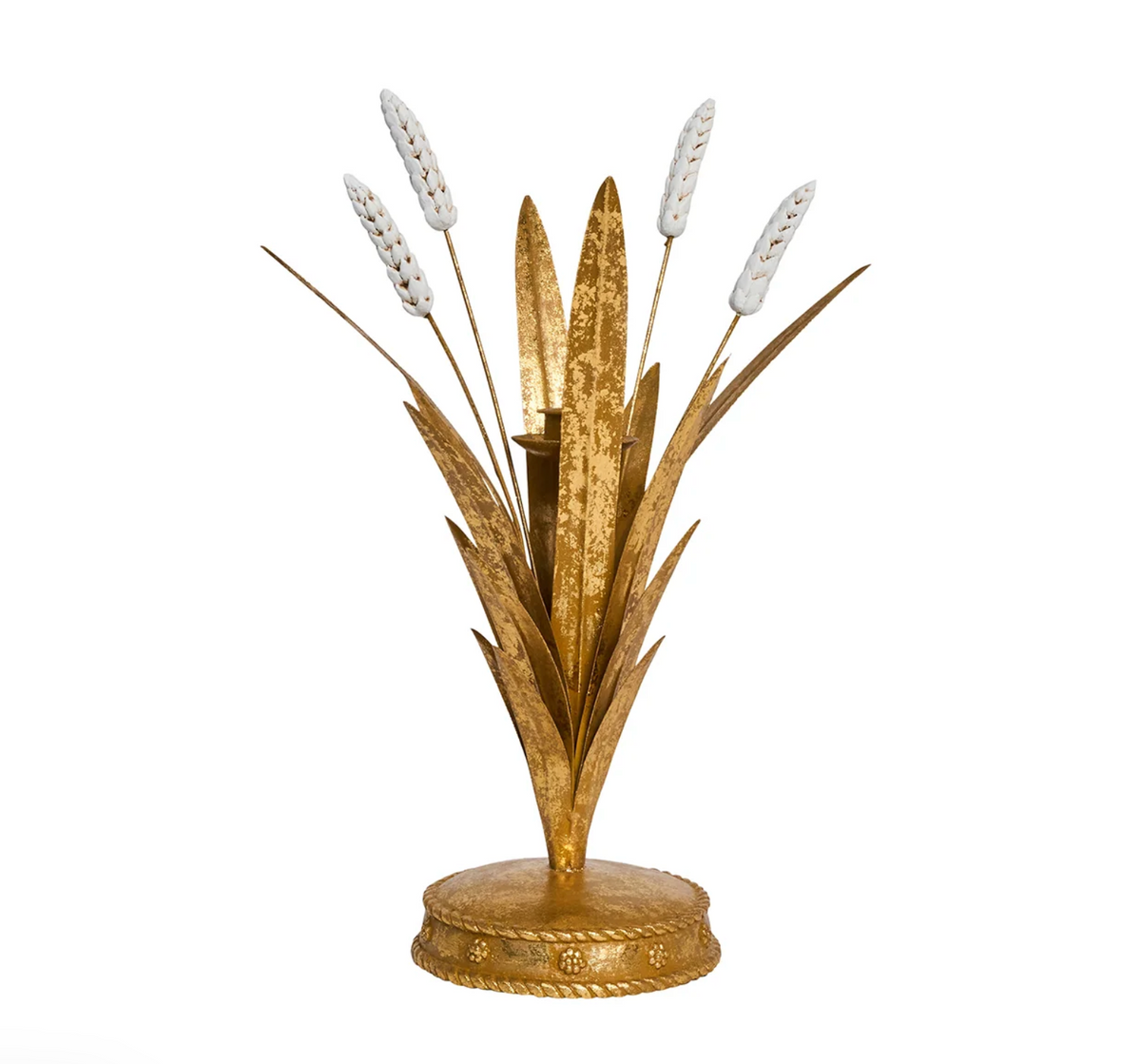 Forest Walk Wheat 13" Candlestick Holder