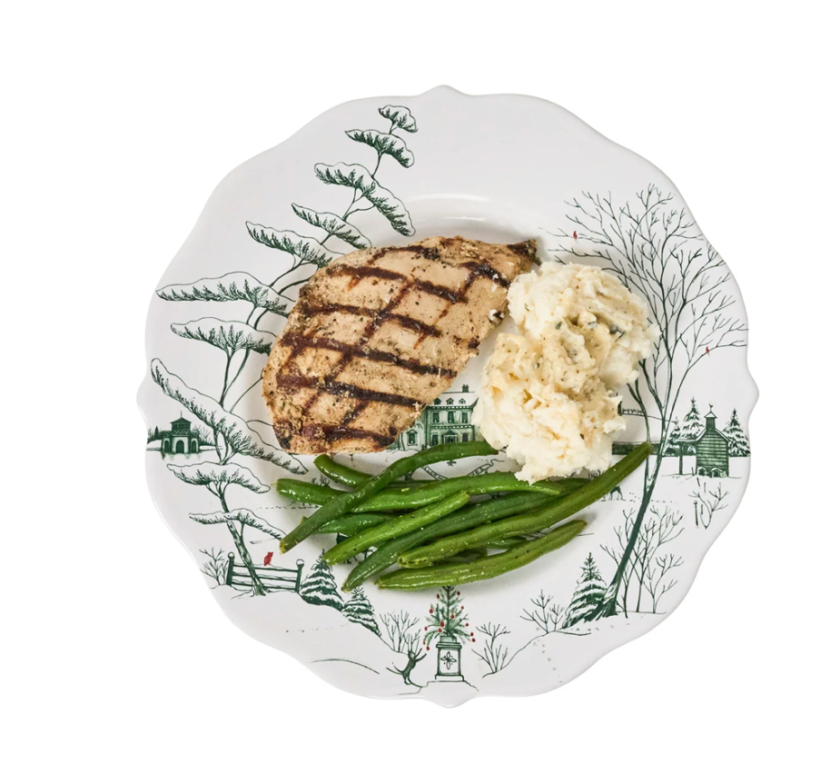 Country Estate Winter Frolic Dinner Plate Evergreen