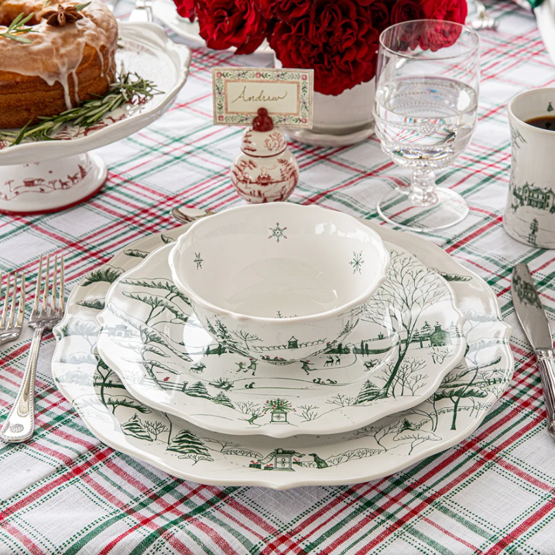 Country Estate Winter Frolic Dinner Plate Evergreen