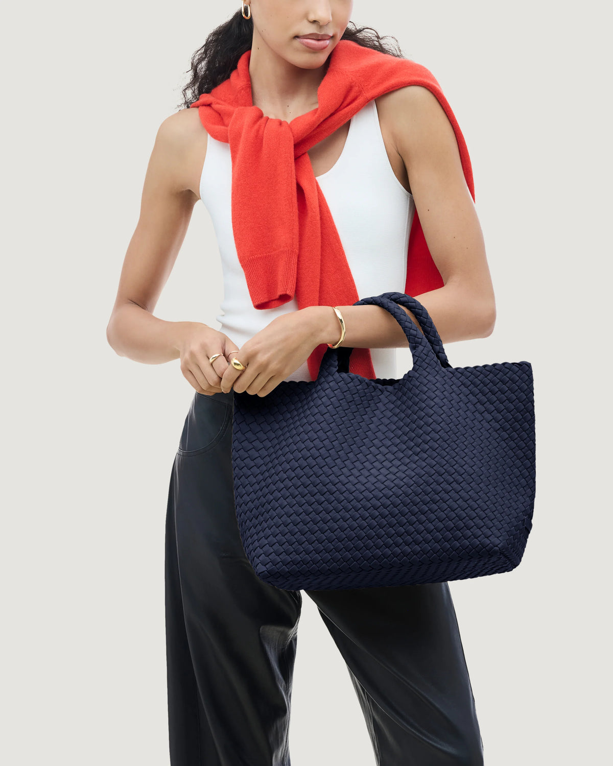 St. Barths Medium Tote - Ink Blue
