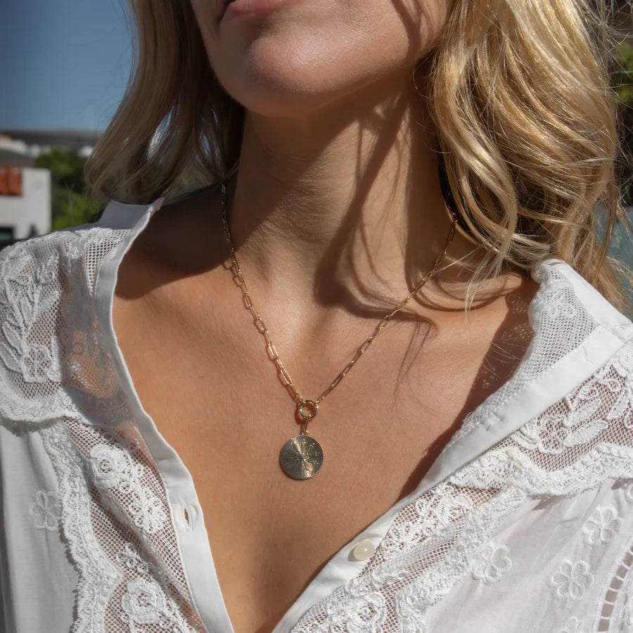 Sundial Coin Charm
