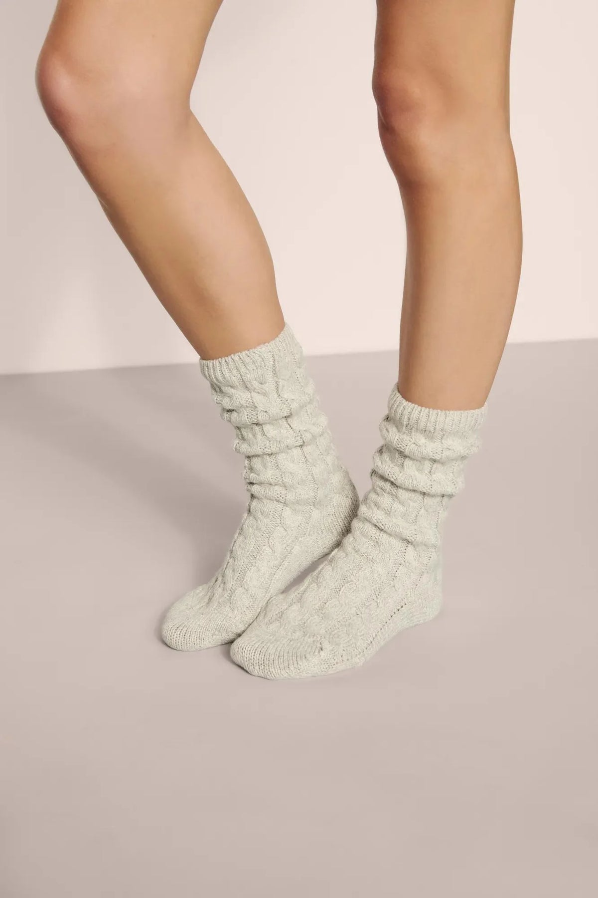 Cozy Socks in Light Heather Grey