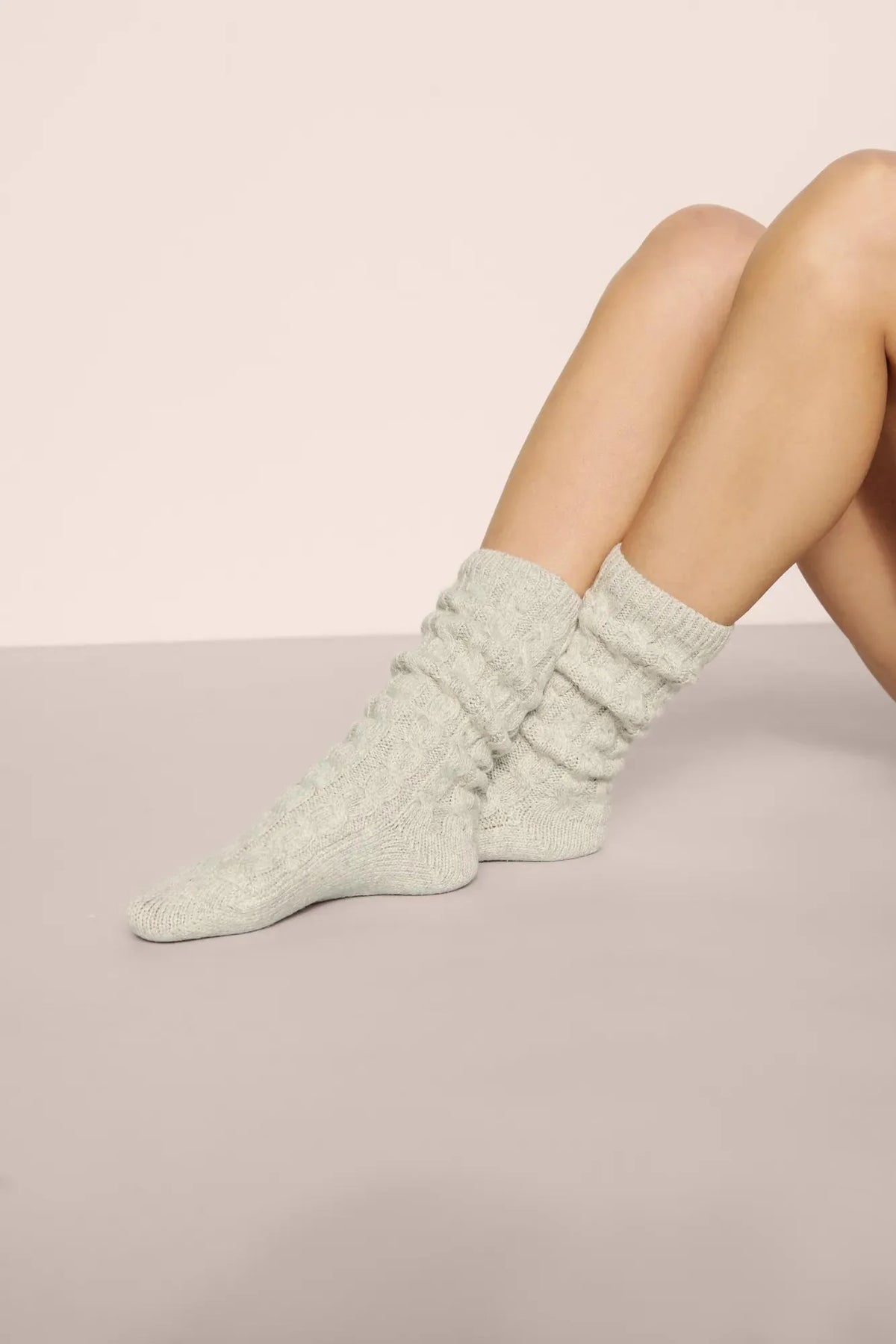 Cozy Socks in Light Heather Grey