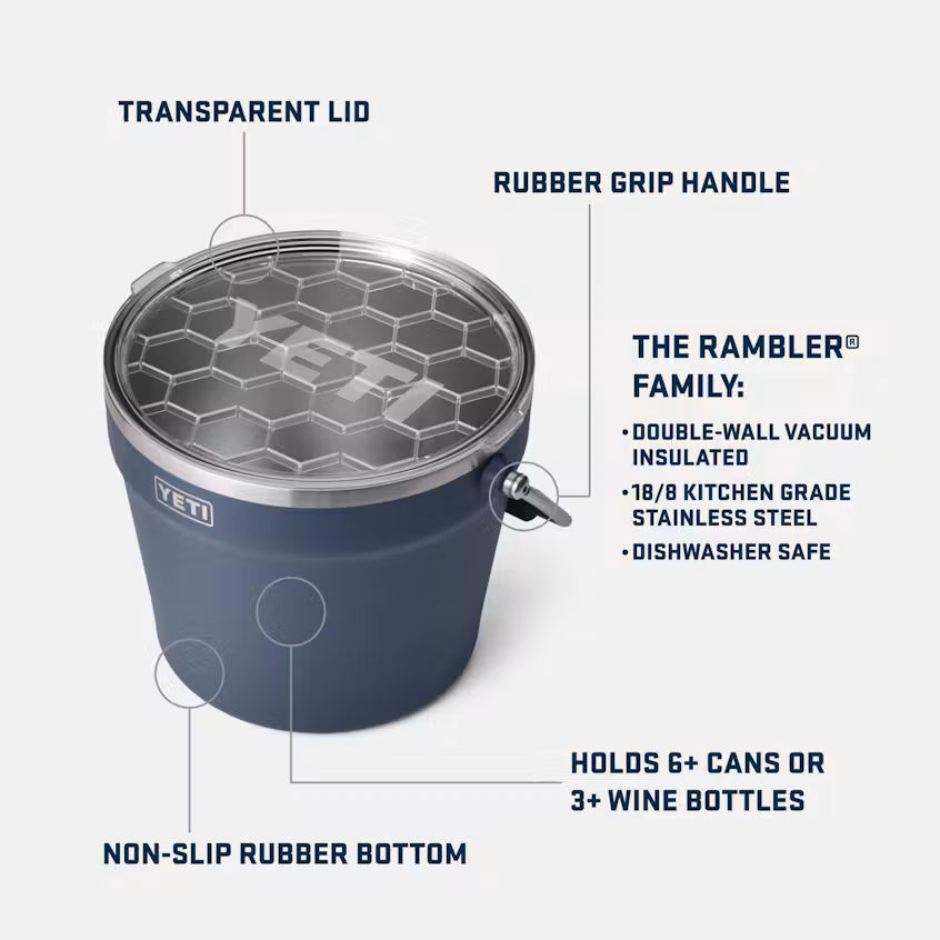 Rambler Beverage Bucket White