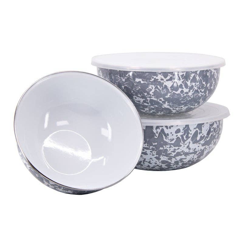 Enamelware Swirl Mixing Bowls