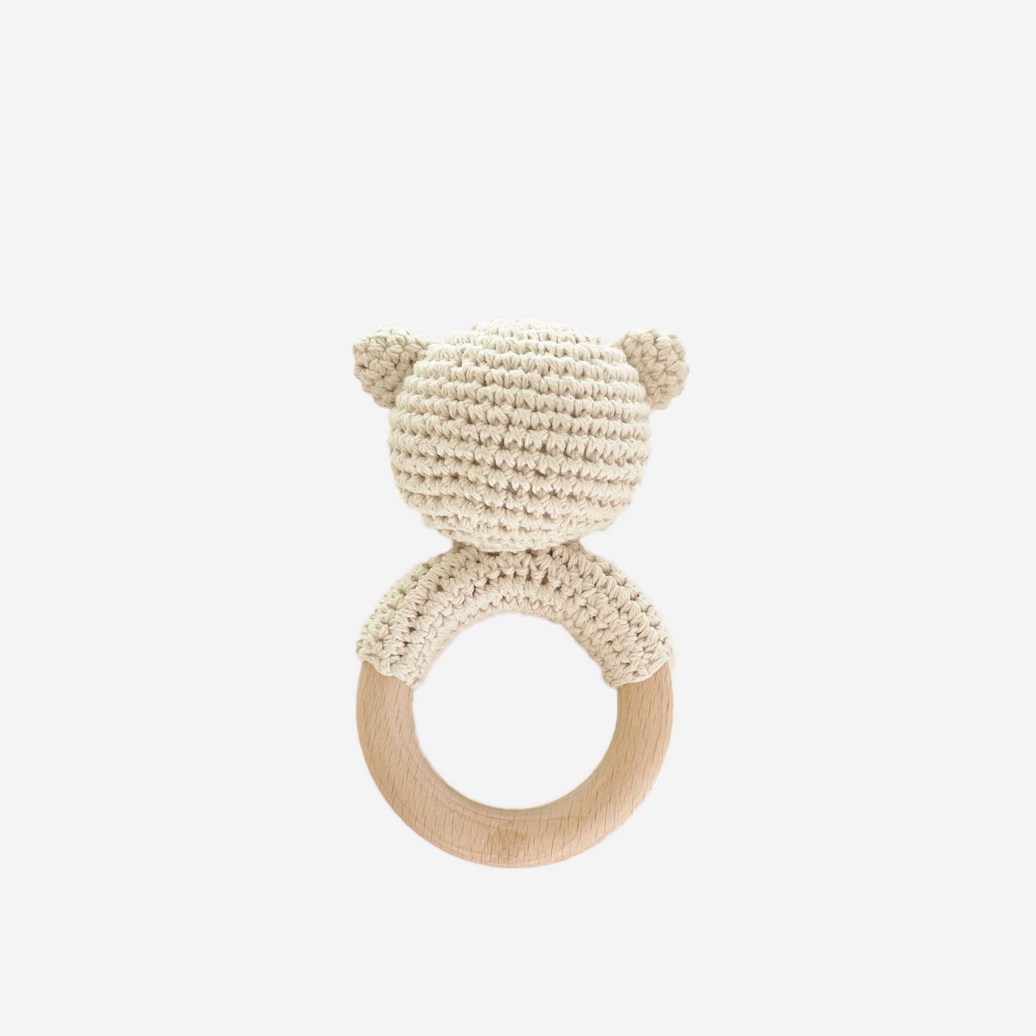 Crochet Bear Teether & Rattle
