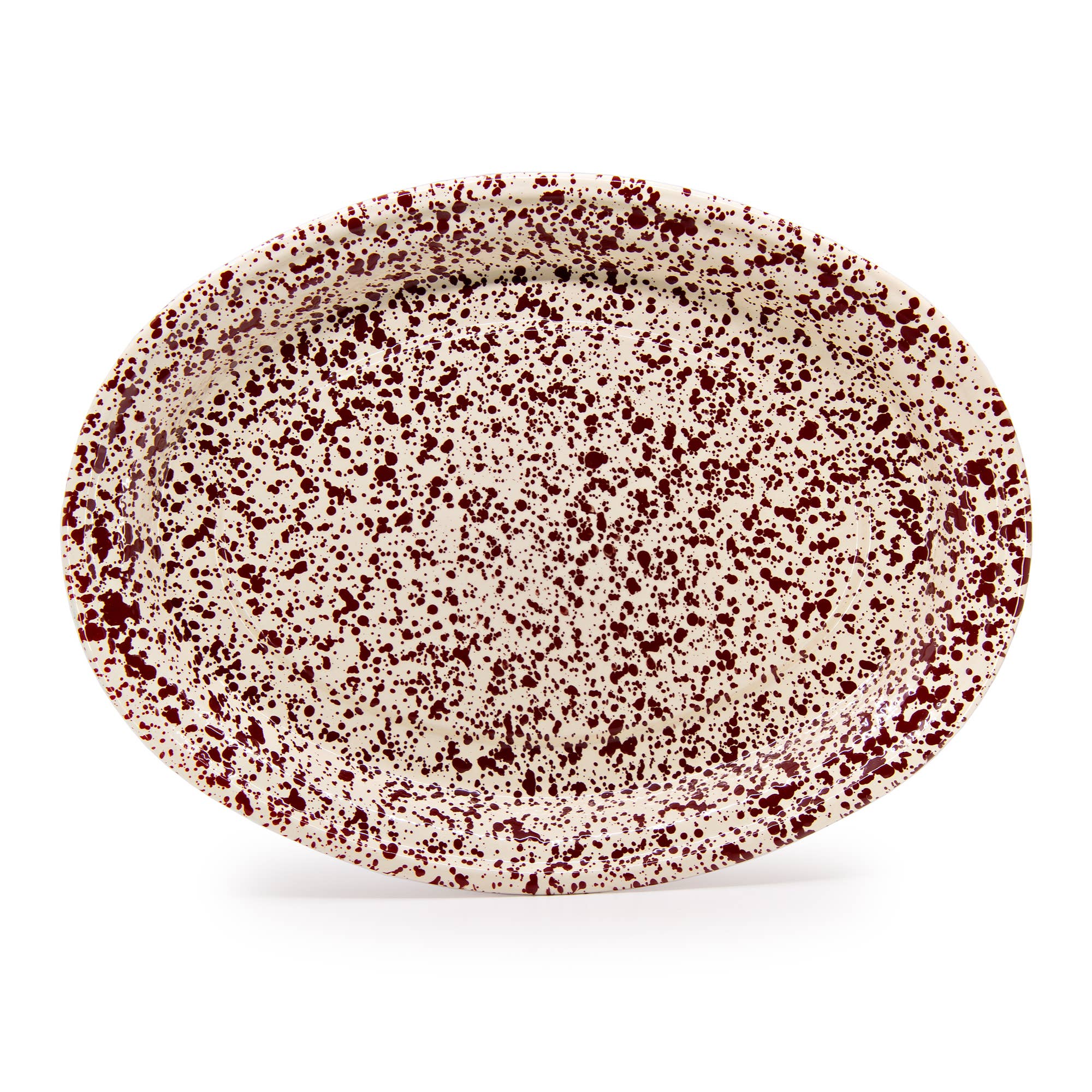 Splatter Enamelware Oval Platter