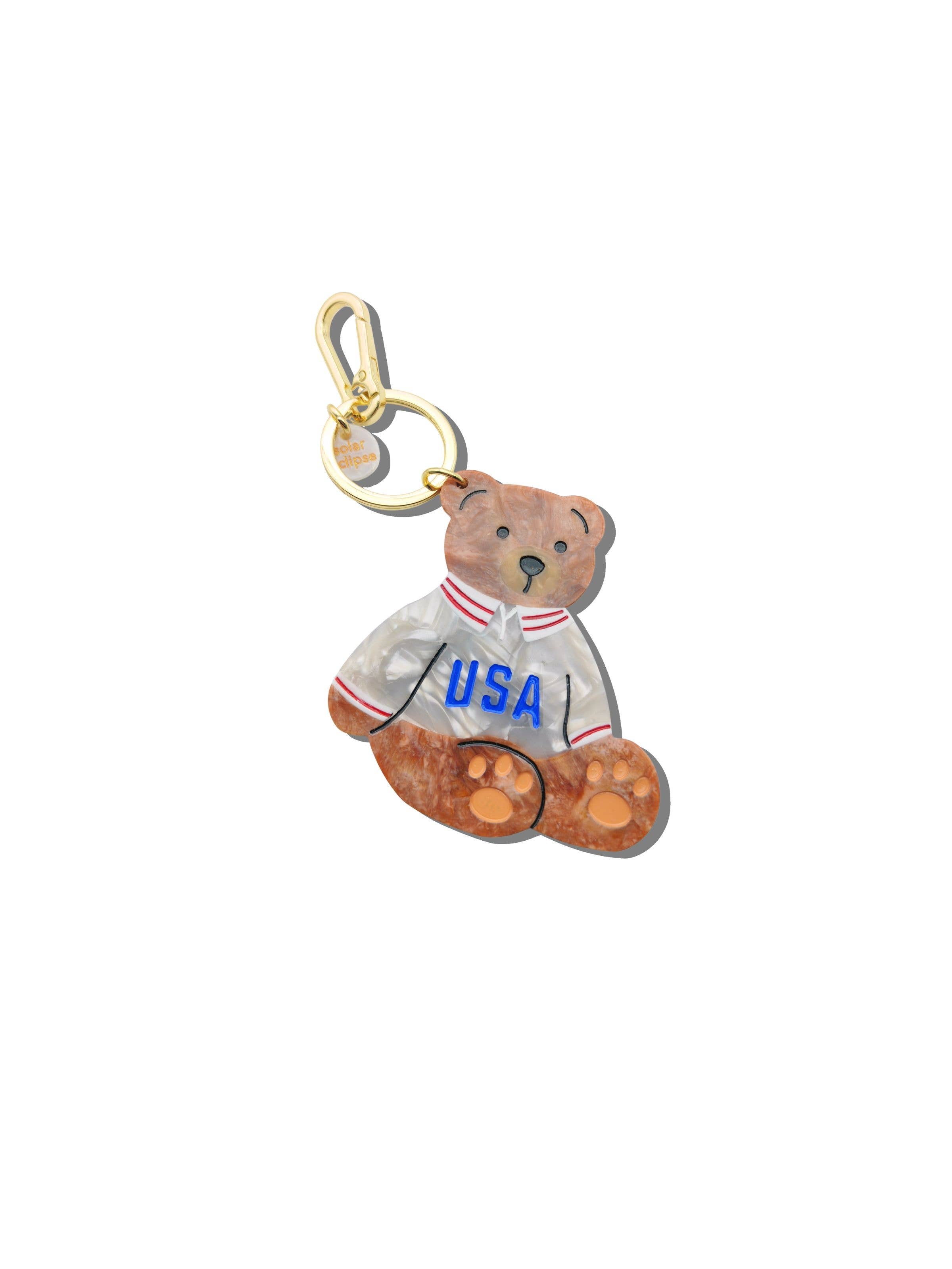 USA Teddy Keychain