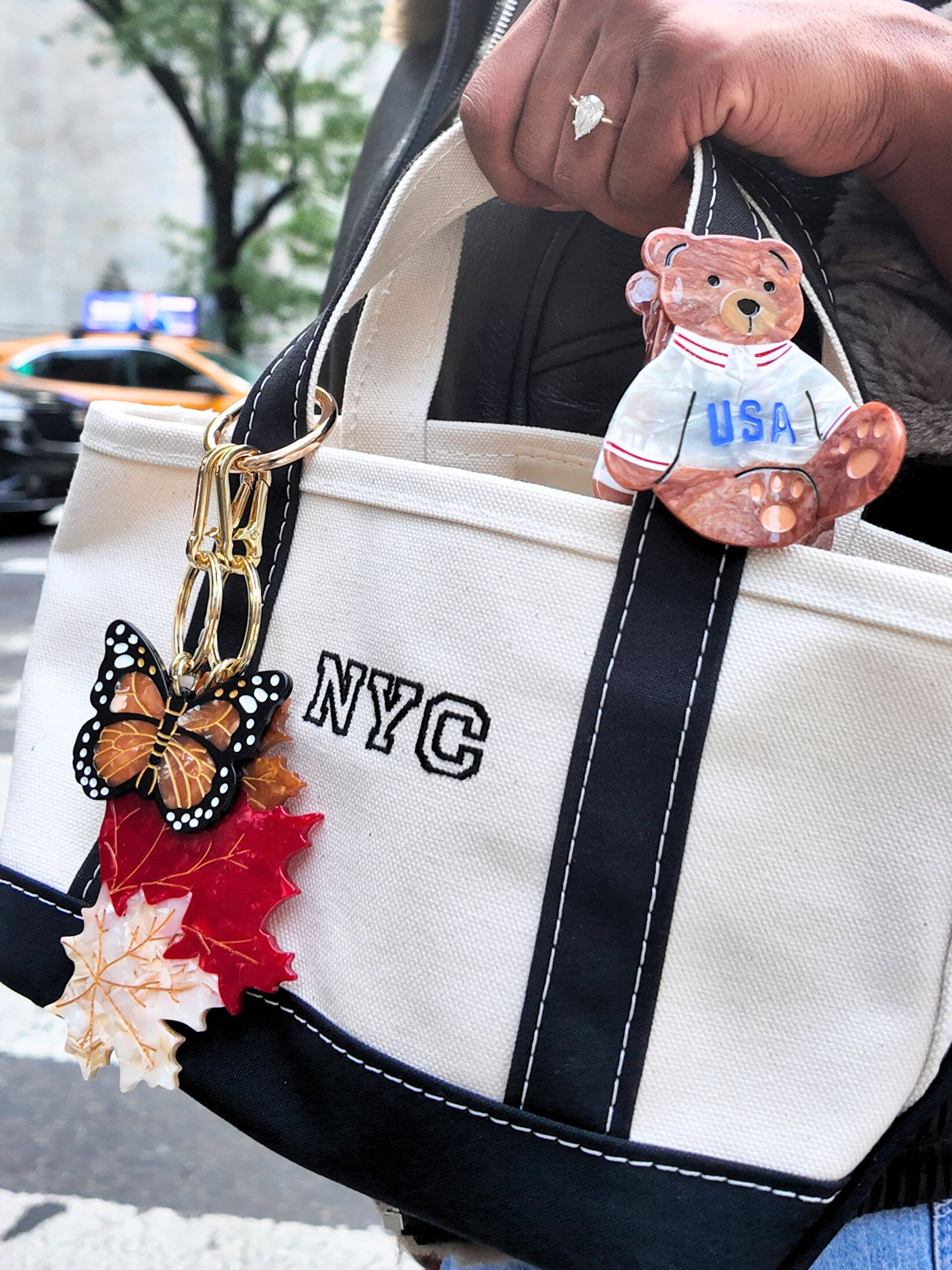 USA Teddy Keychain