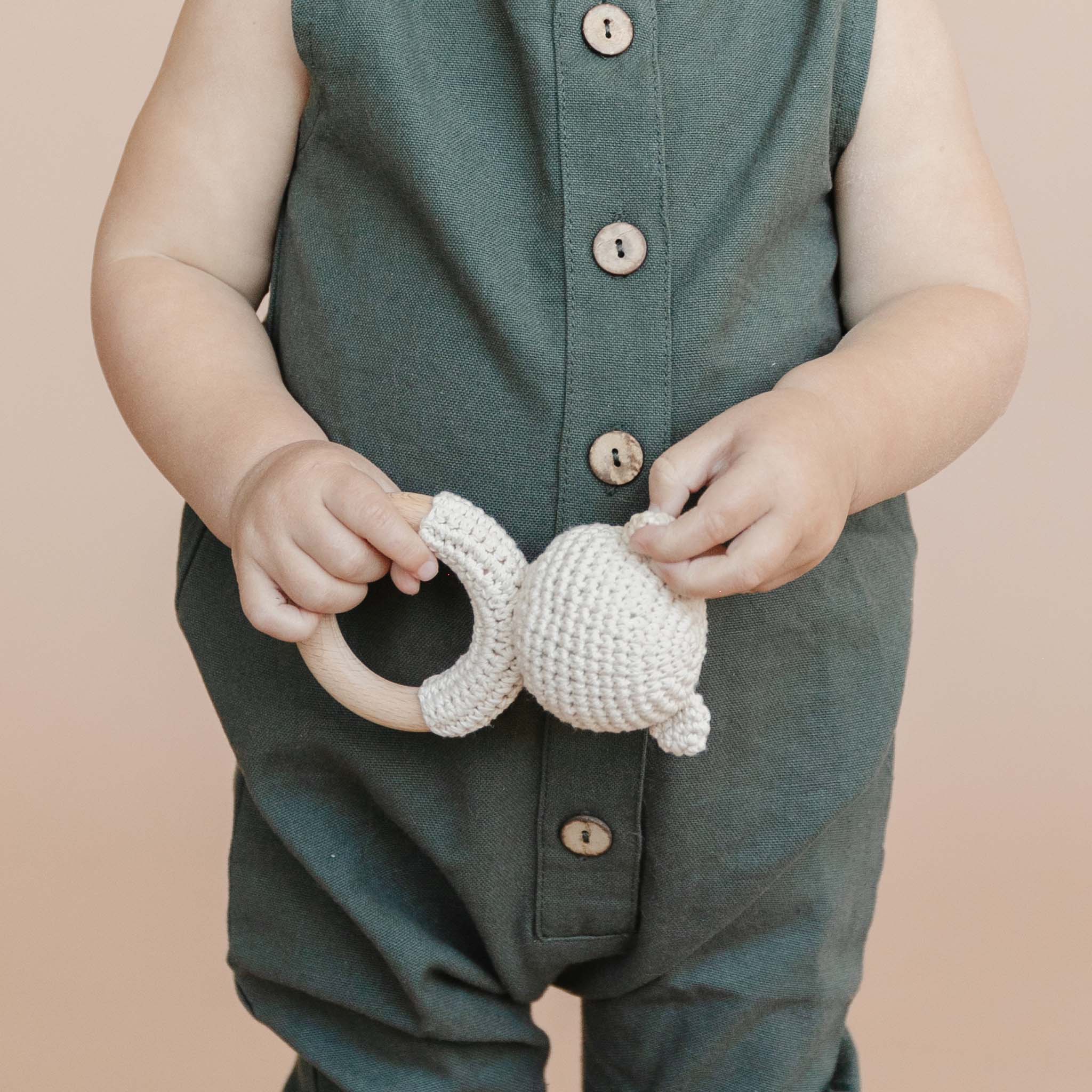 Crochet Bear Teether & Rattle