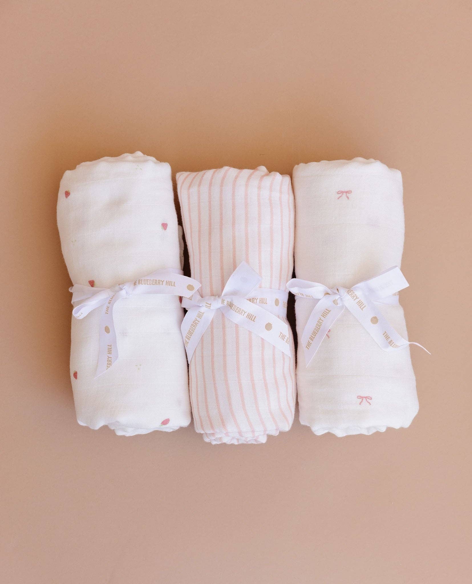 Strawberry Muslin Swaddle