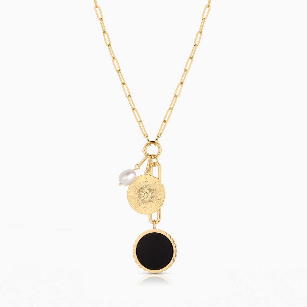 Solario Sundial Onyx Necklace