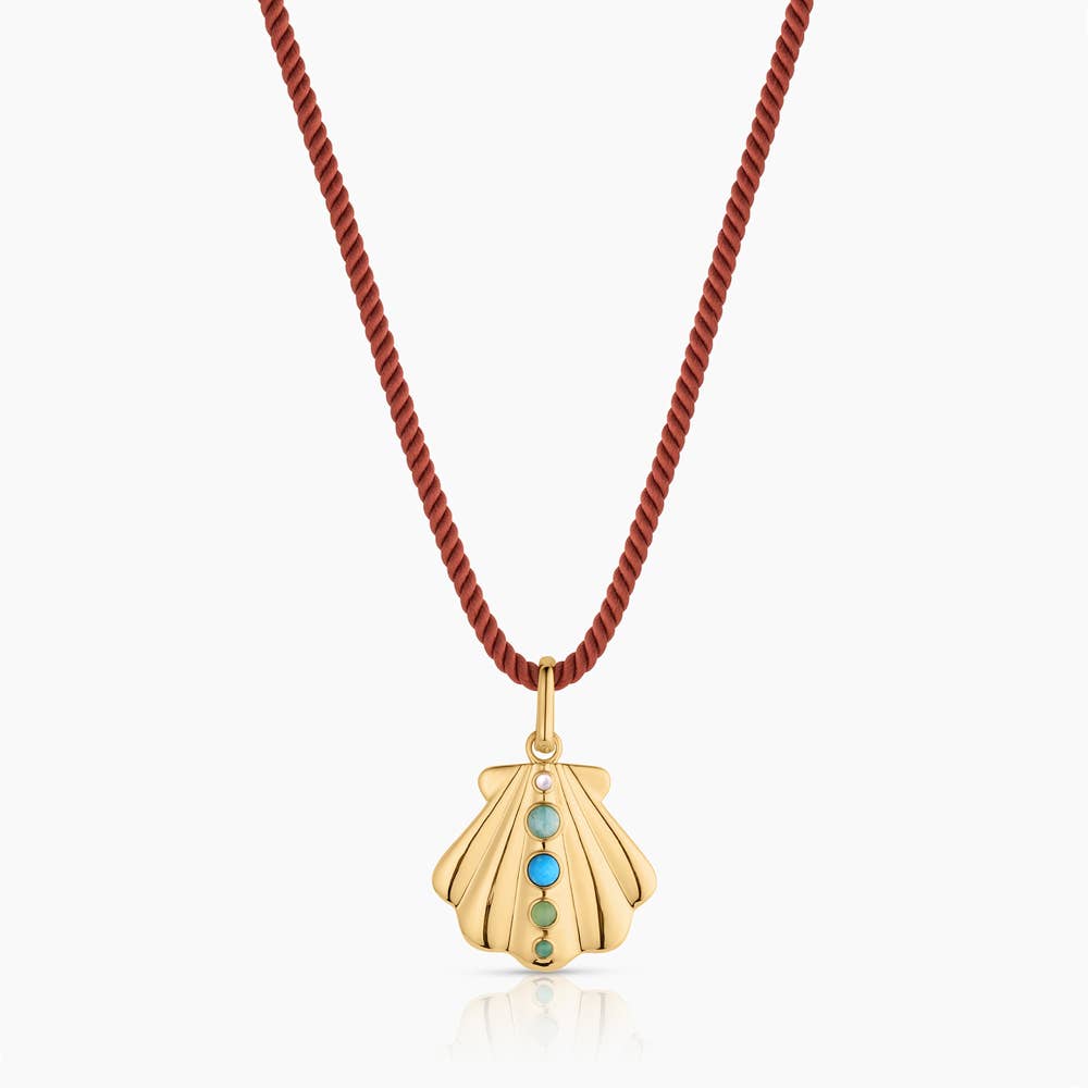 Maris Shell Silk Cord Necklace
