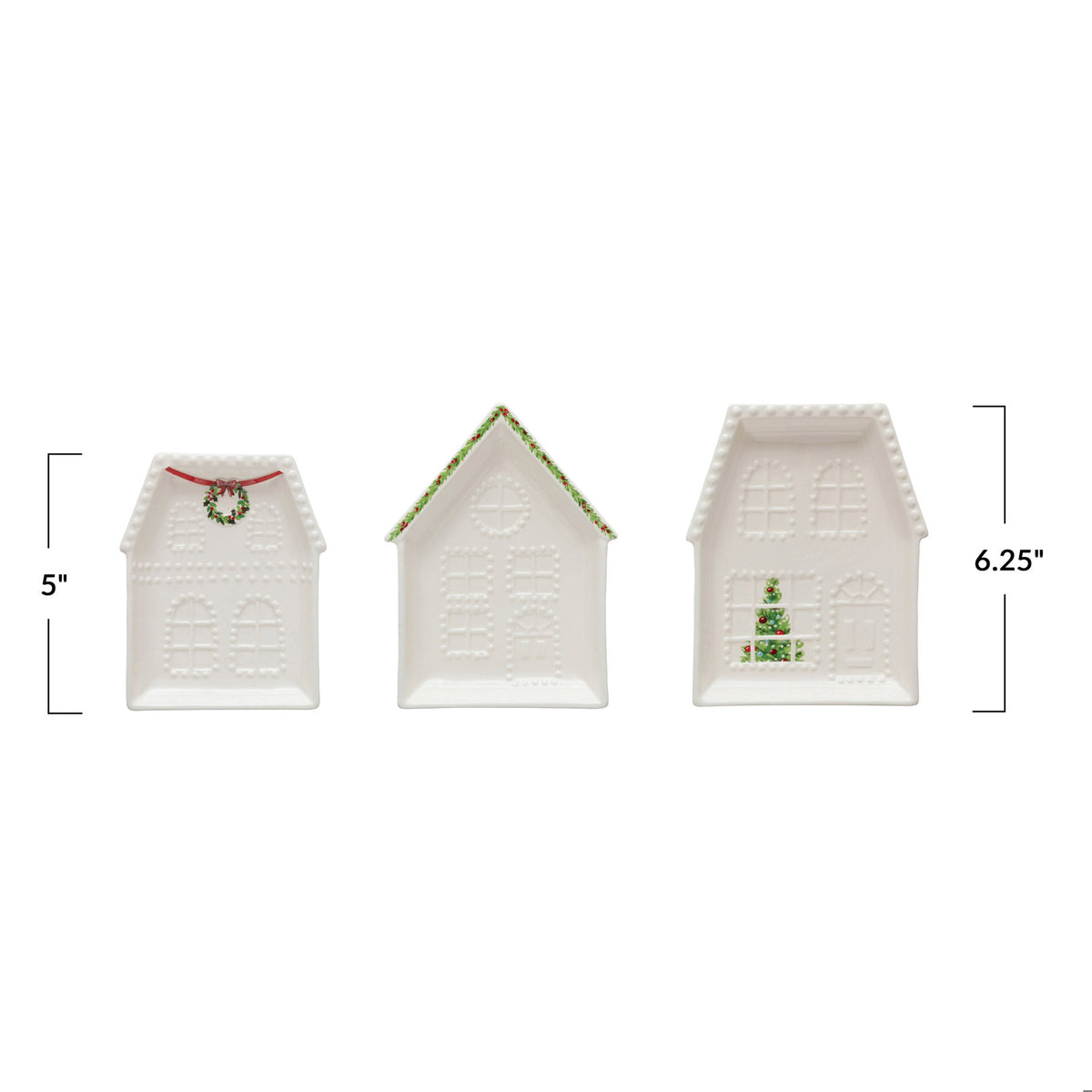 Embossed Holiday House Plate